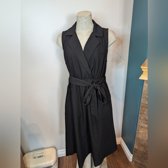 NWT Torrid black Midi Shirtdress with tie waist 0x, 12 - Picture 14 of 17